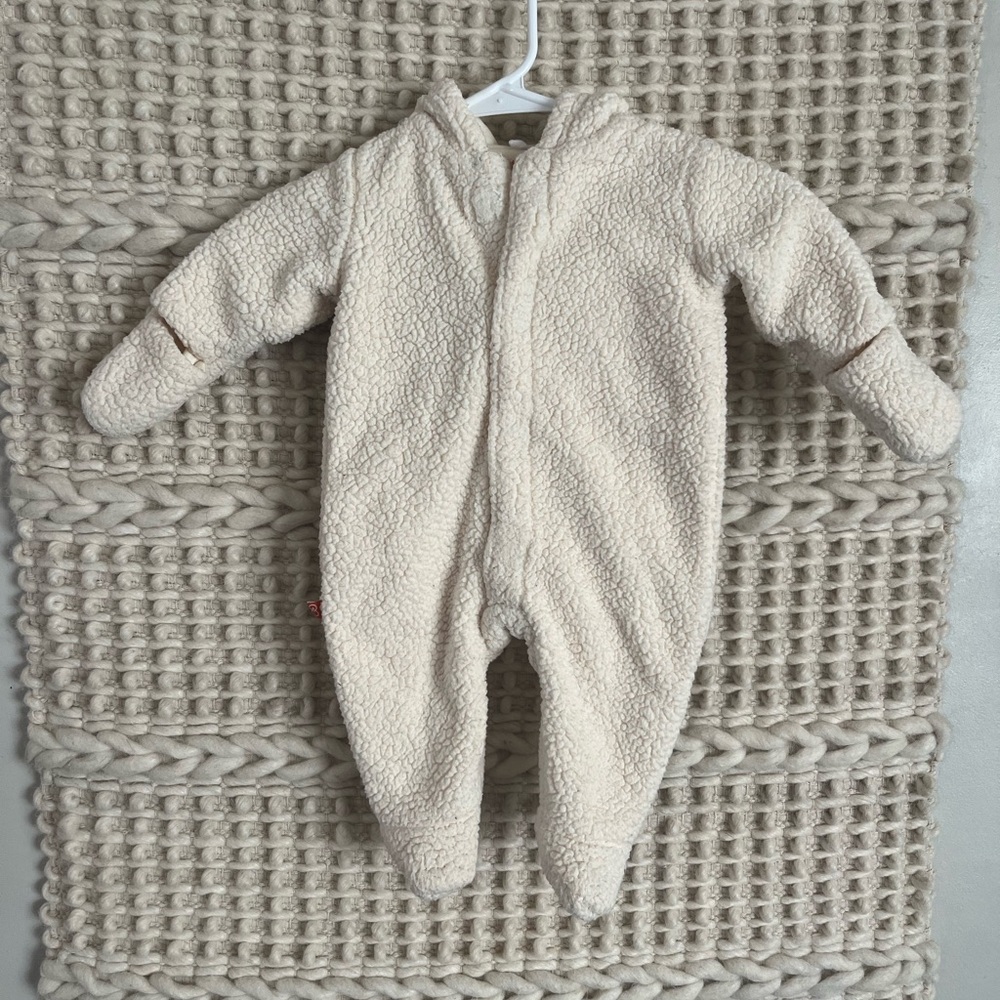 Magnificent Baby Cream Footies with Cozy Fabric and Easy Zipper